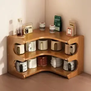 Bamboo Desk Organizer Shelf